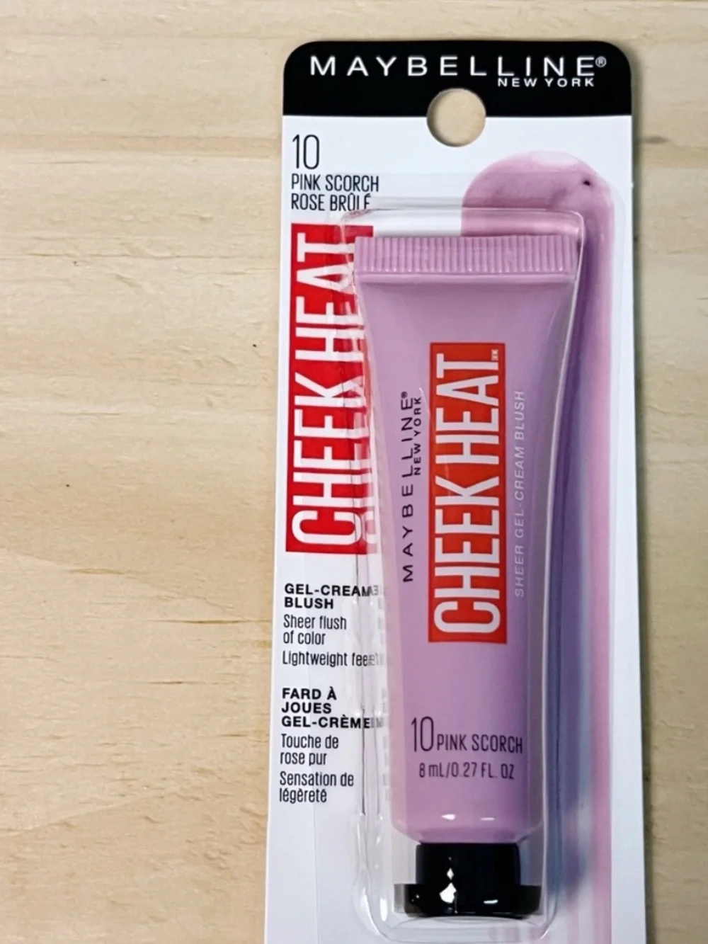 Maybelline 2 Cheek Heat Gel Cream Blush Pink Scorch #10 Girly Y2K Style